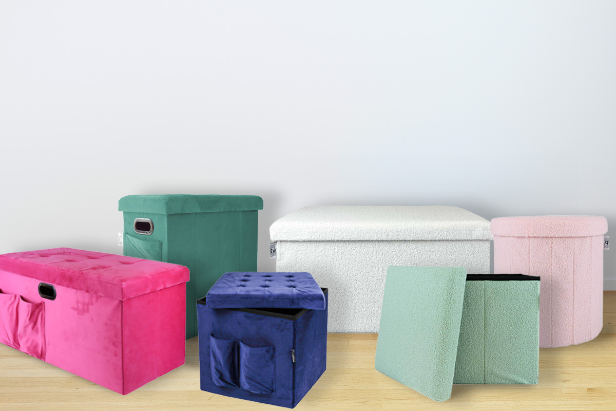 Pouf colorati, pouf rettangolari, pouf design, pouf quadrati