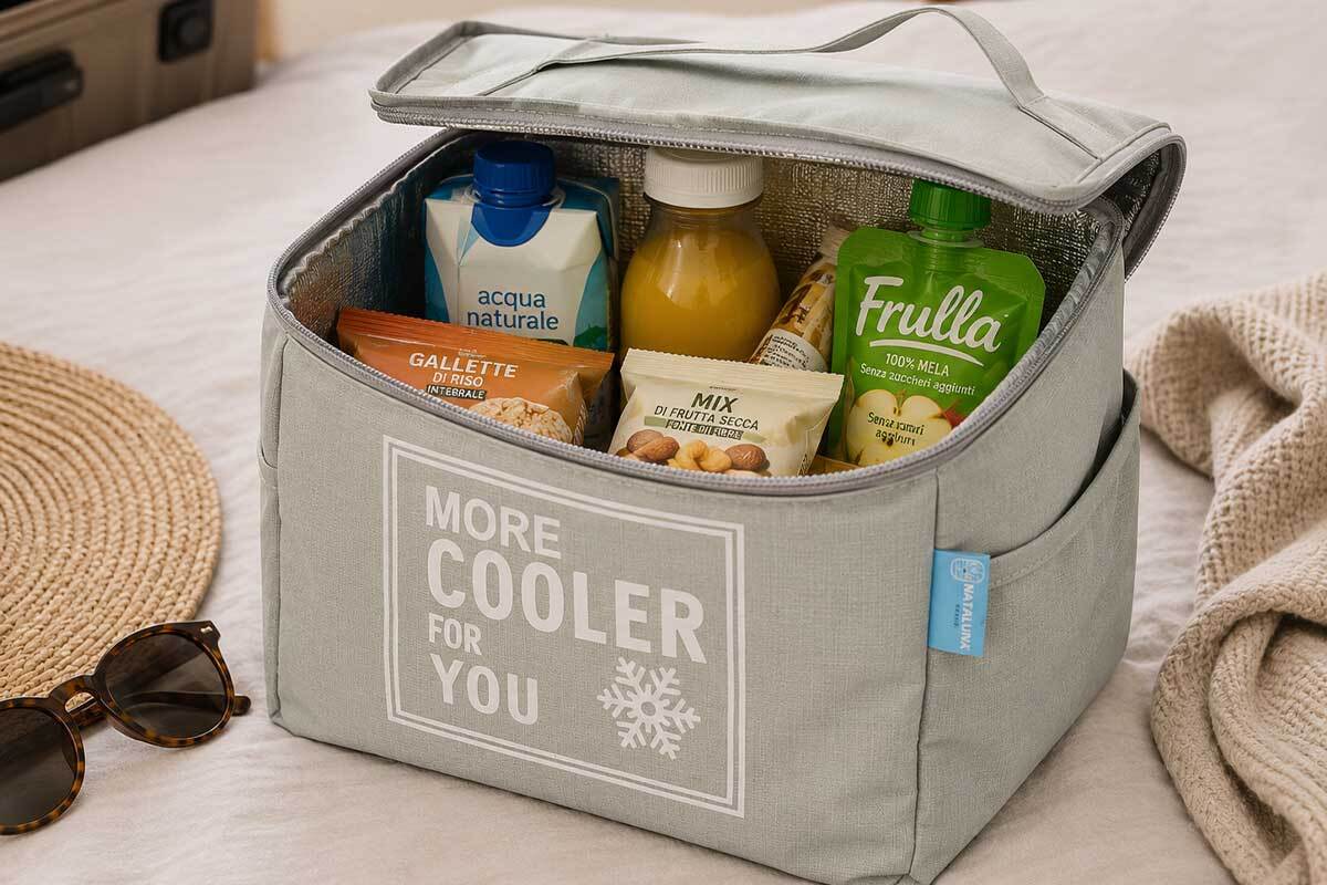 Borsa termica da viaggio con snack e bevande fresche