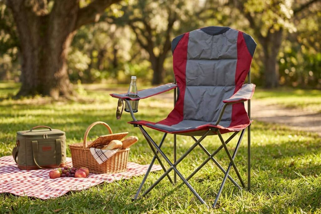 Sedie pieghevoli utilizzate per picnic comodo all’aperto