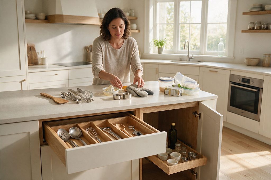 Cucina ordinata e organizzata per il rientro di settembre